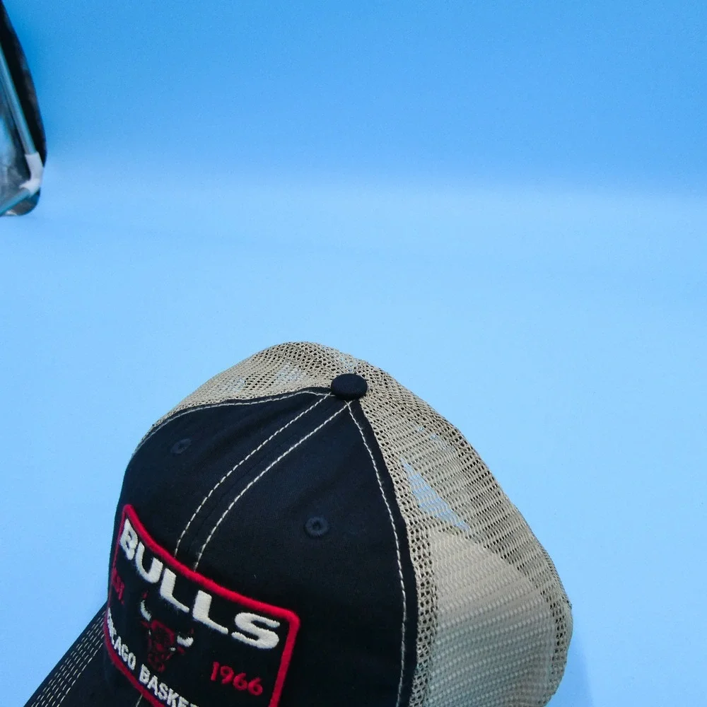 '47 Hat‎ Youth Chicago Bulls Navy Tan Mesh Clean Up Adjustable Snapback Cap NBA